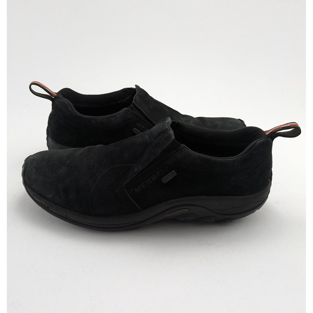 Mens Merrell Jungle Moc Black Suede Slip On Comfort Hiking Shoes J52929 Size 12
